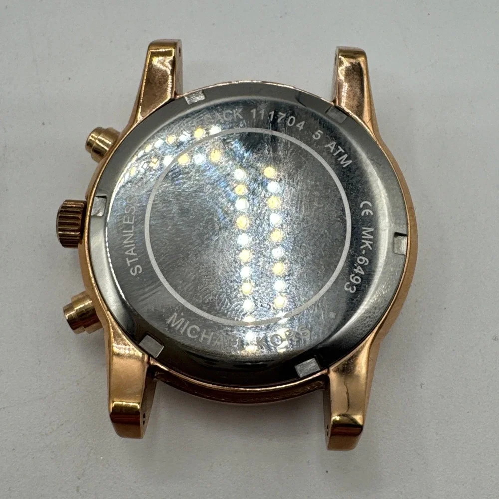 MICHAEL KORS MK6493 Ritz Rose Gold Blush Chronograph Crystal Bezel - Picture 2 of 4